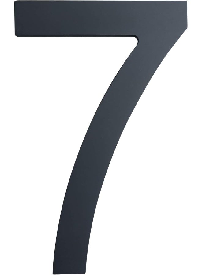 BetLight 6 Inch House Numbers- Modern Floating Stainless Steel Home Address Number Elegant Black Finish, Number 7 - Image 1